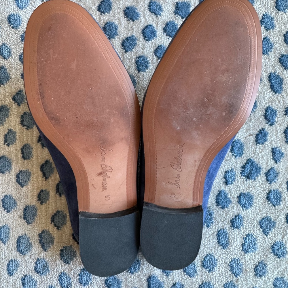 Sam Edelman Paris Tassel Slipper in “Poseidon Blue Suede.” Size: 5.0 M. - Picture 2 of 3